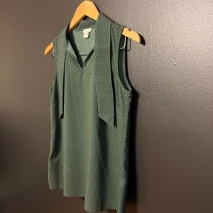 J. Crew Sleeveless Tie-Neck Blouse